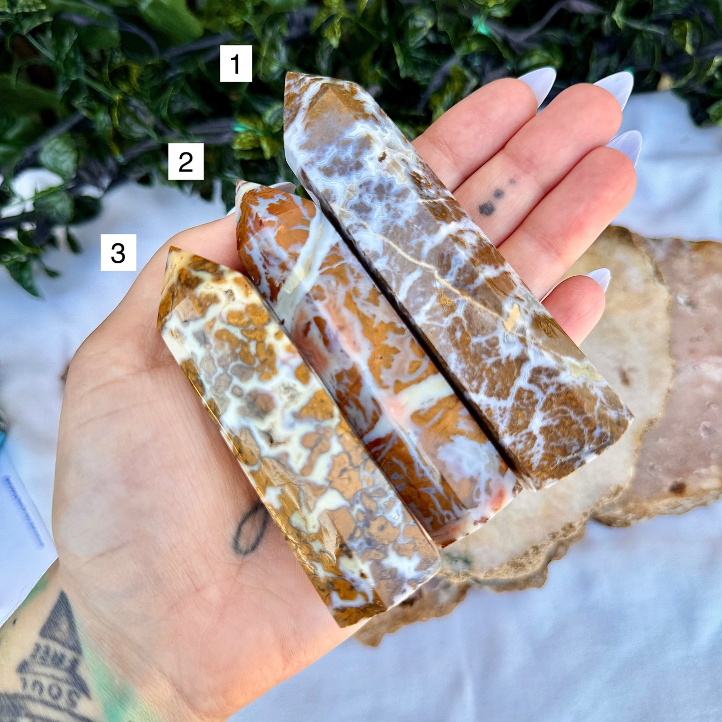 Druzy Brecciated Jasper & Agate Tower, Healing & Purification Stone