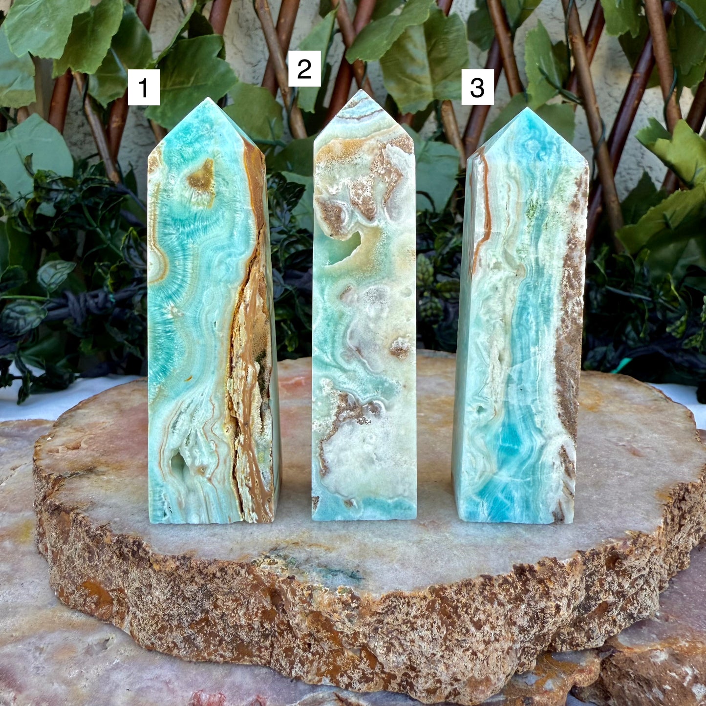 Druzy Caribbean Calcite Tower, Peace & Calming Stone