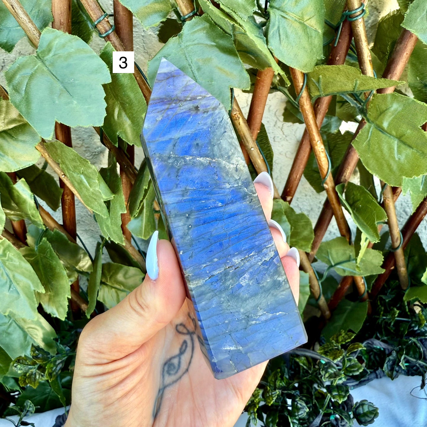 High Flash Labradorite Tower, Third Eye Chakra, Intuition Crystal