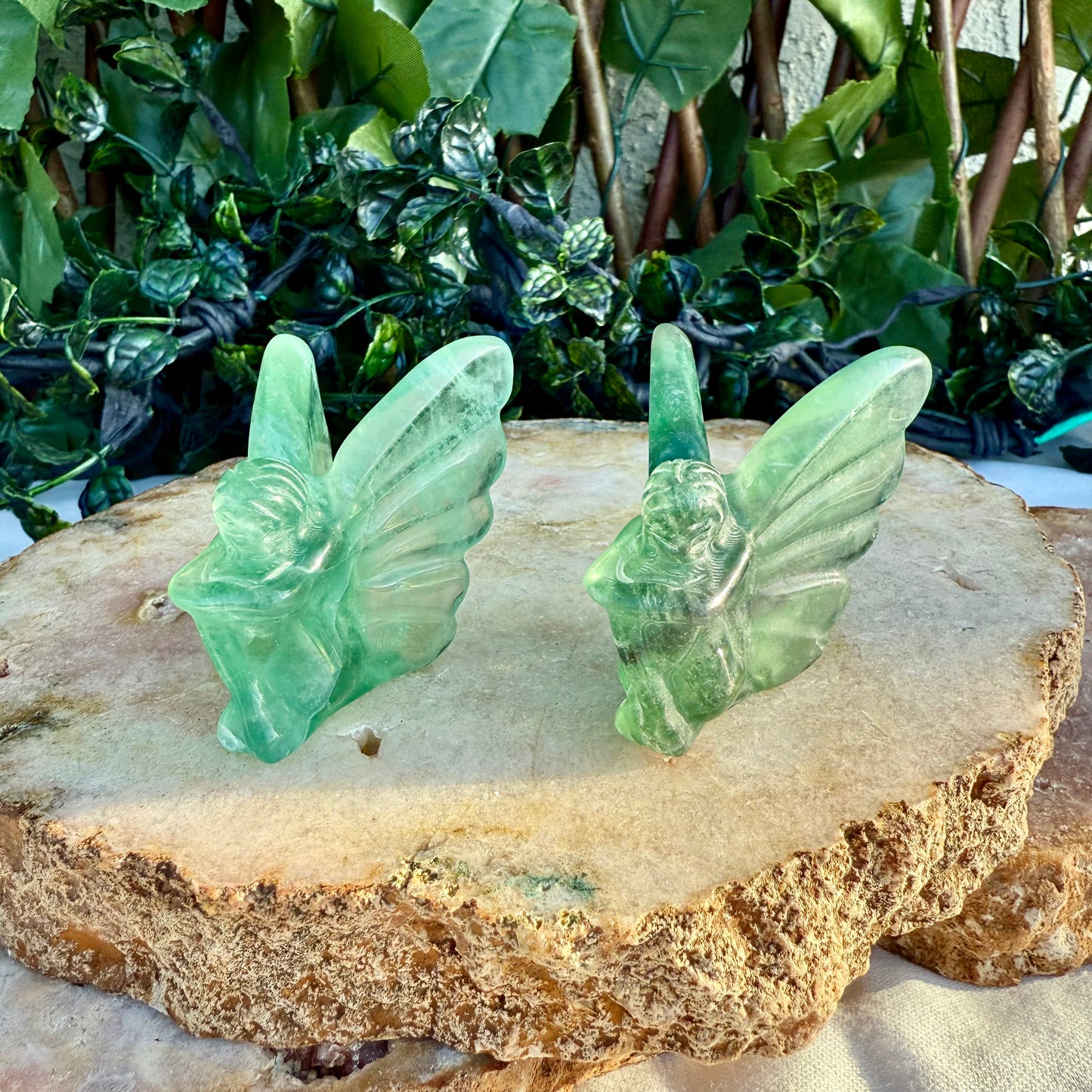 Carved Fairy Angel, Assorted Crystals, Choose Your Own!