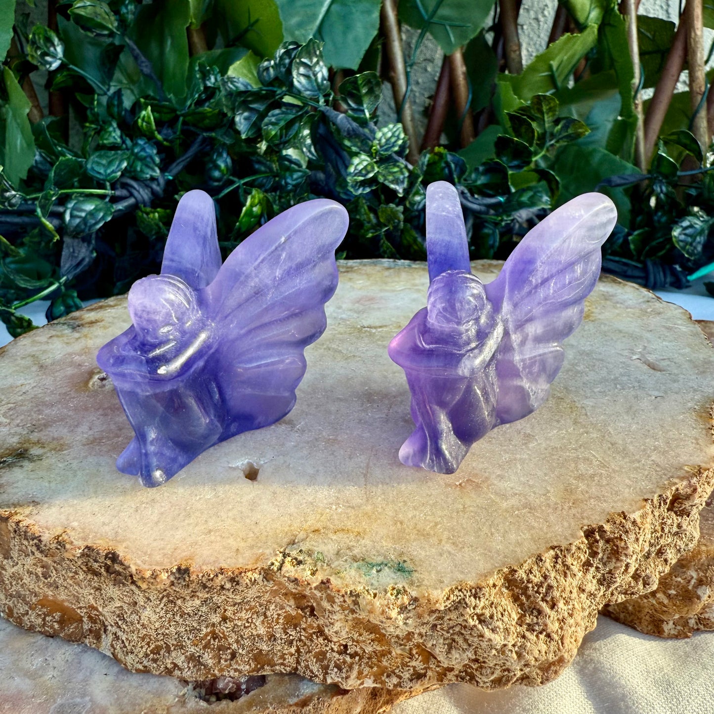 Carved Fairy Angel, Assorted Crystals, Choose Your Own!