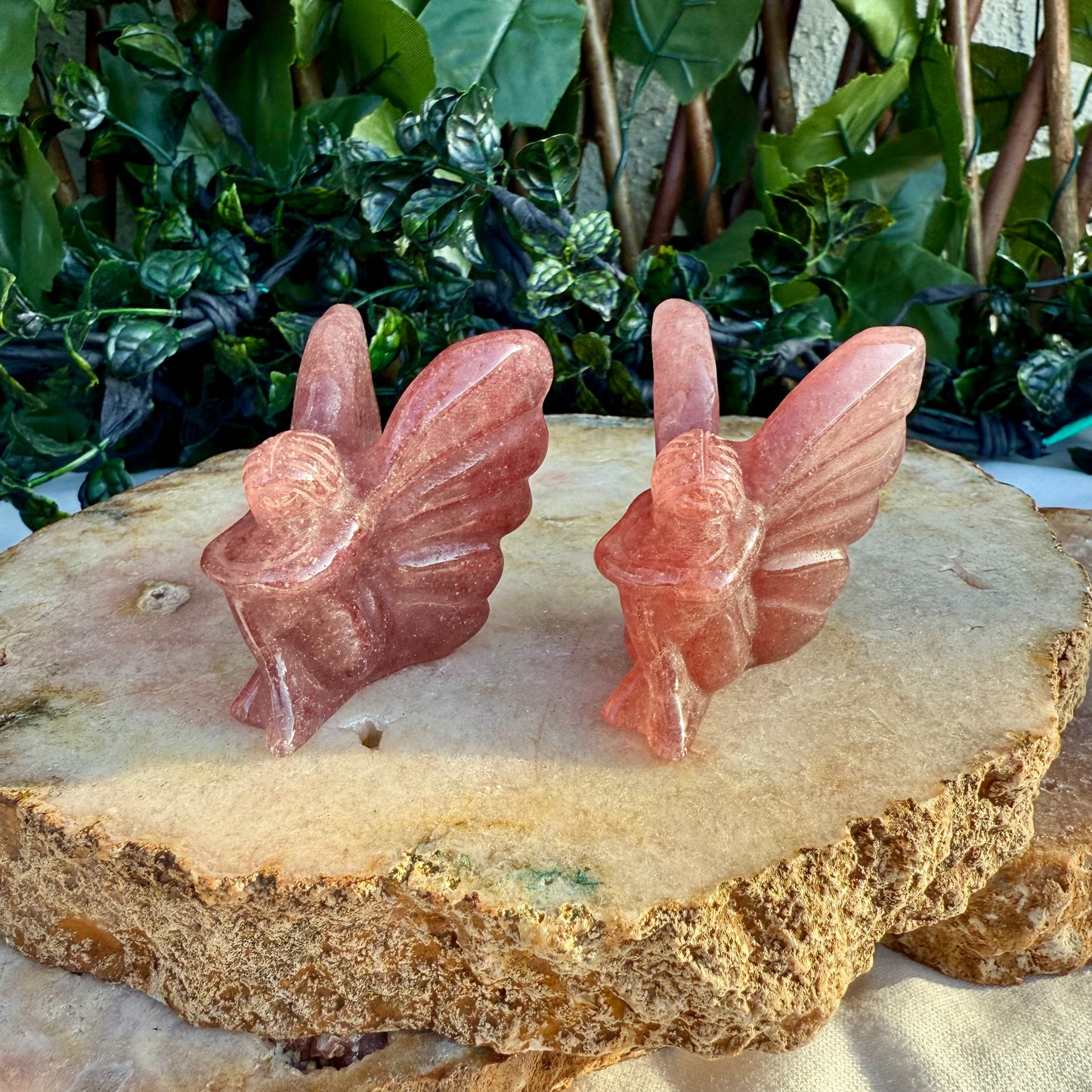 Carved Fairy Angel, Assorted Crystals, Choose Your Own!