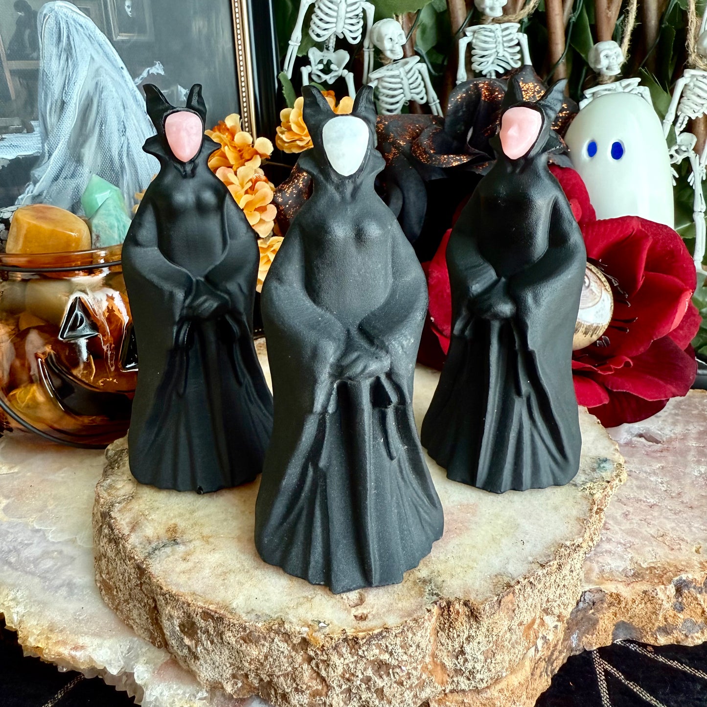 Black Obsidian Carved Maleficent, Intense Protection, Negativity Crystal