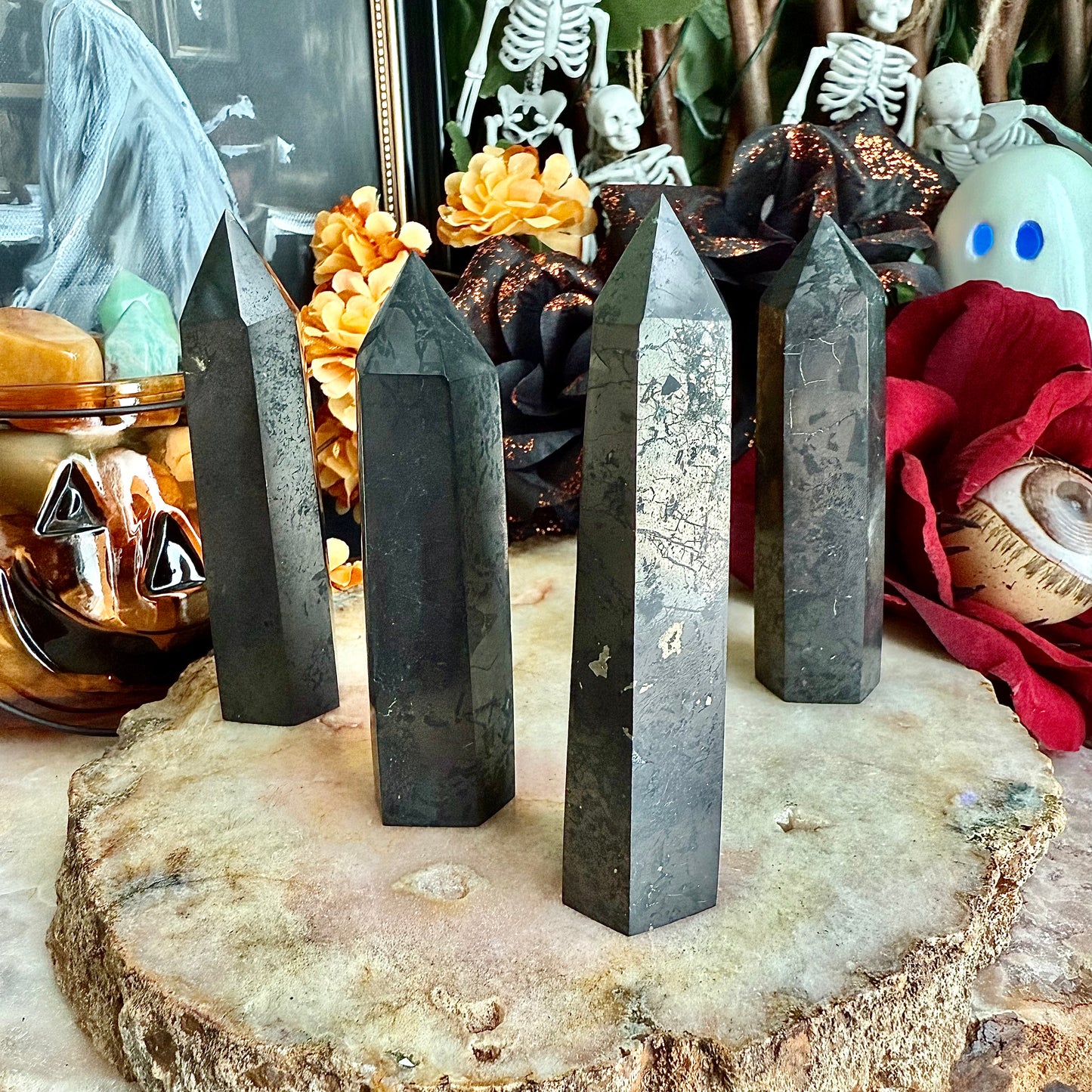 Shungite Tower, Grounding, Negativity Shield