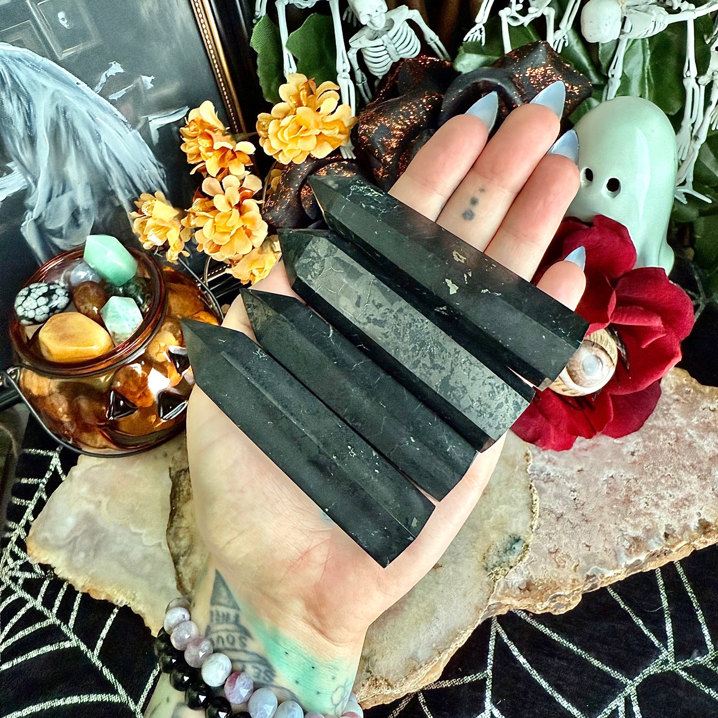 Shungite Tower, Grounding, Negativity Shield