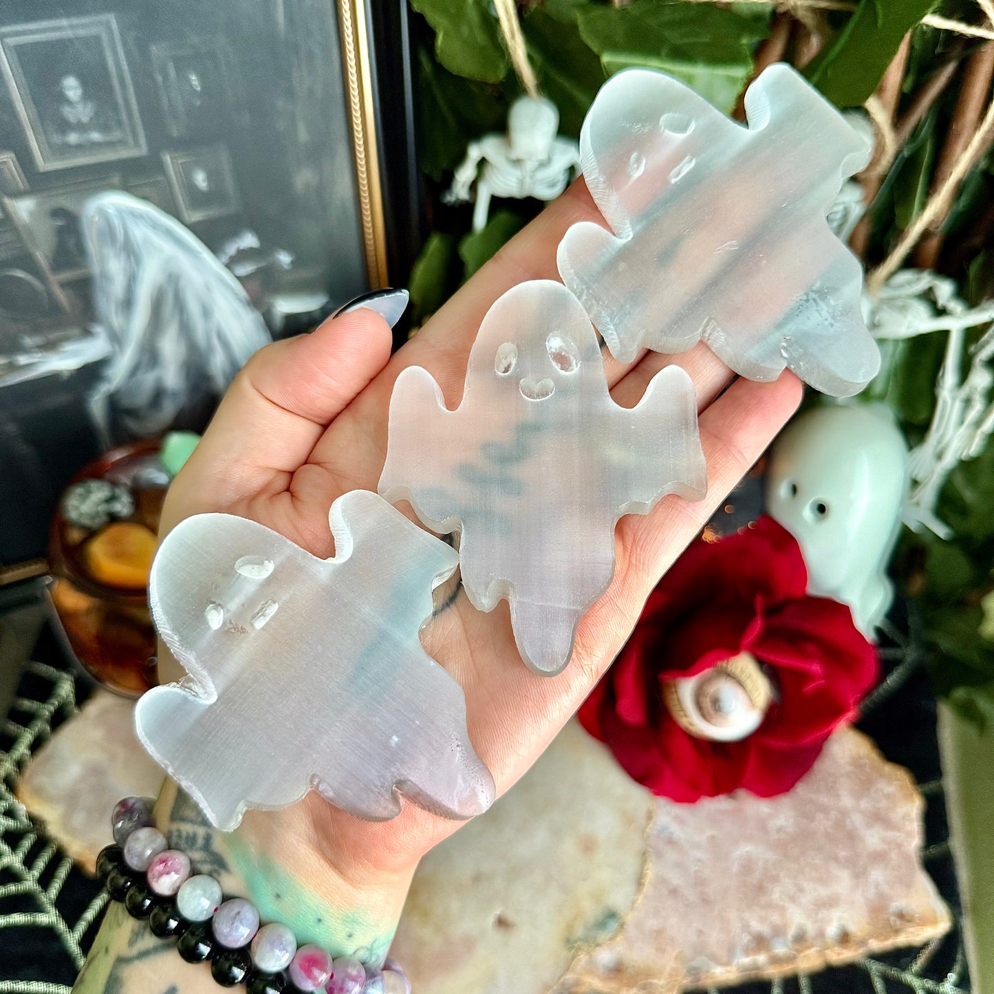 Selenite Carved Ghost, Powerful Cleansing & Healing Stone