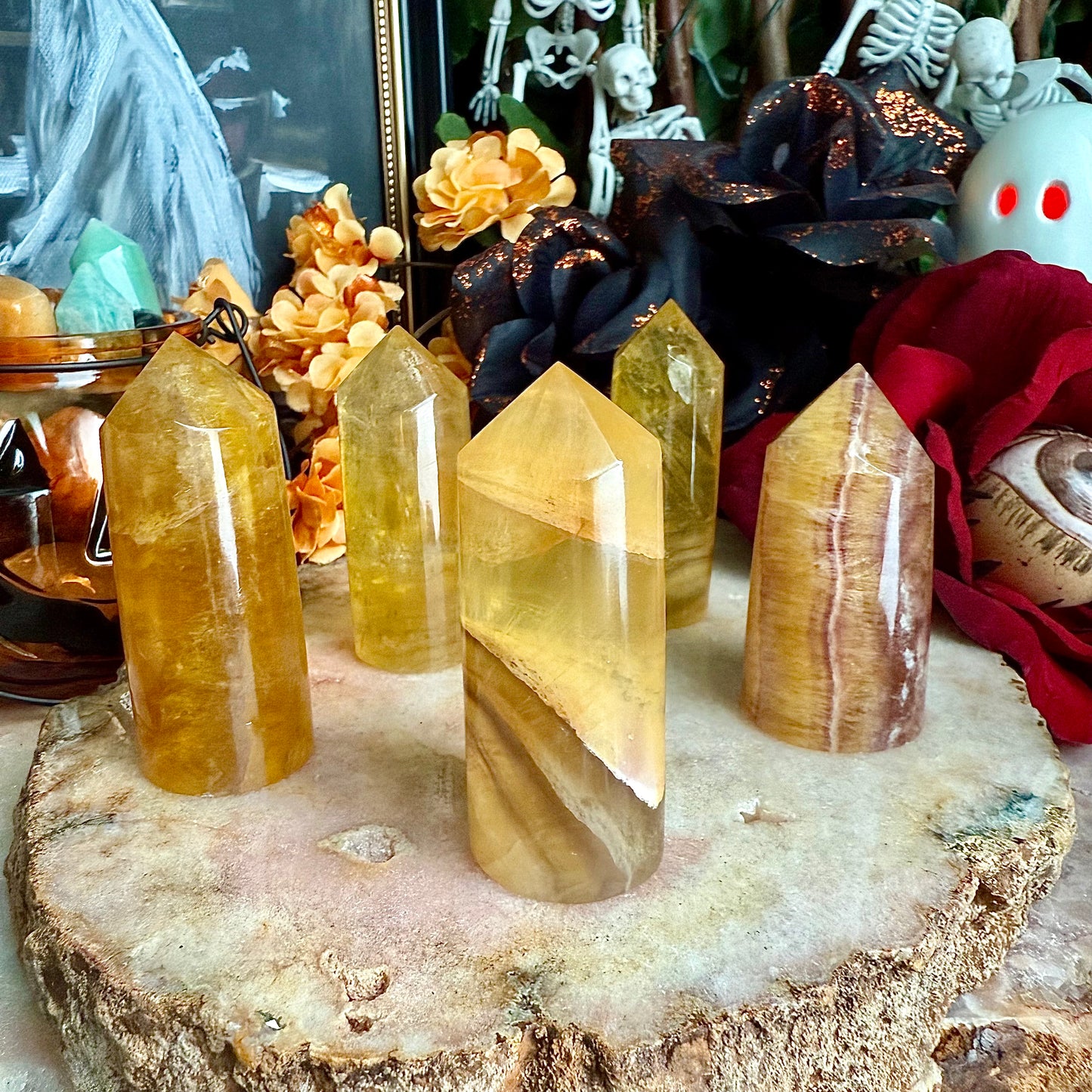 Yellow Fluorite Tower, Detoxifying, Aura Cleansing