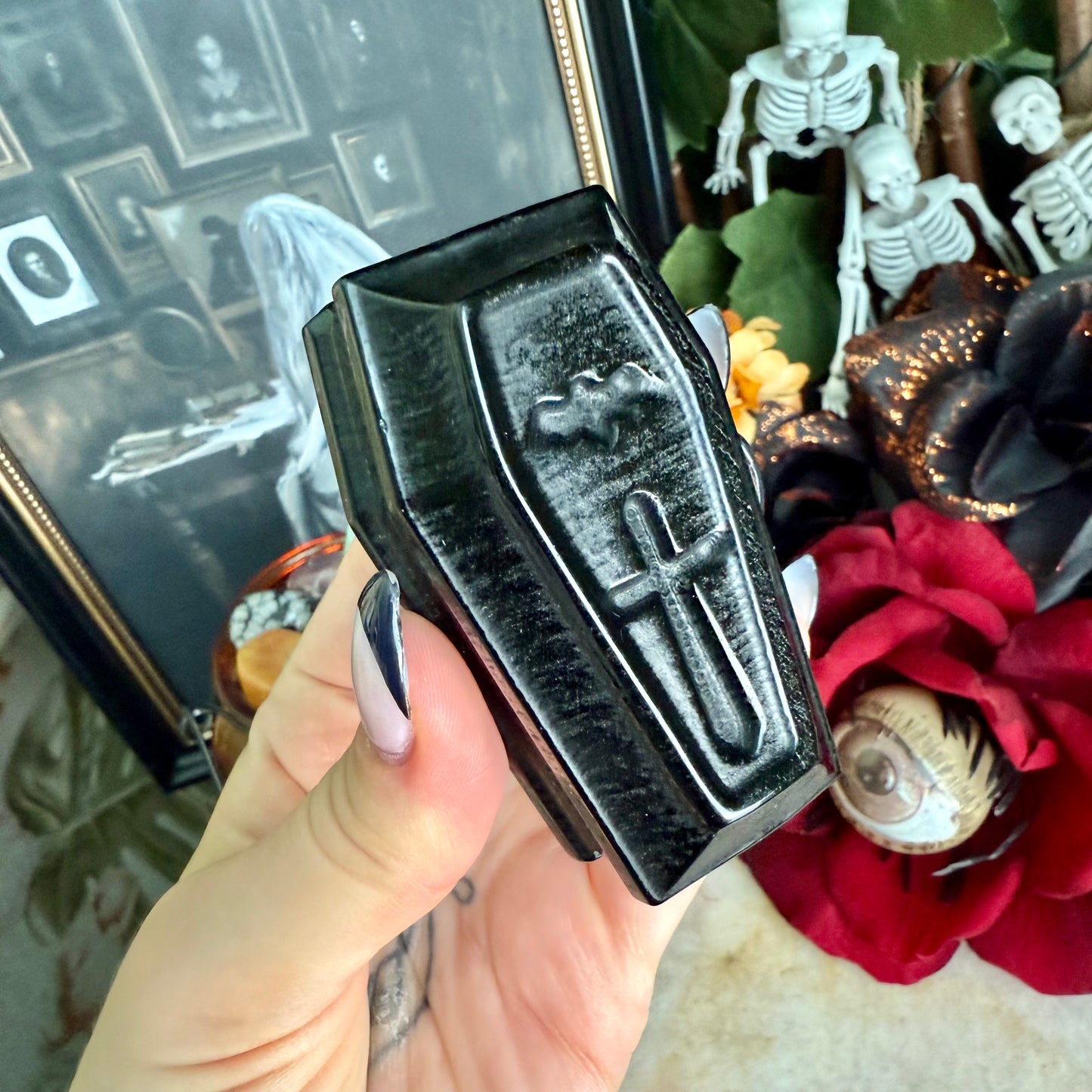 Large Assorted Carved Coffin, Choose Your Own!