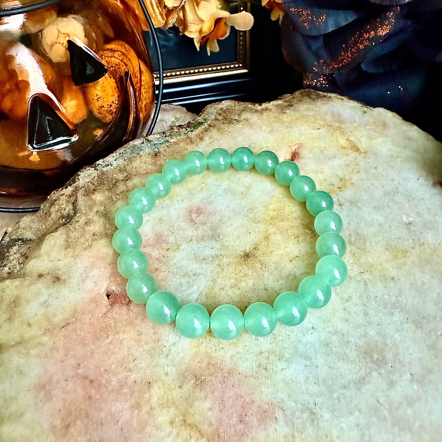 Green Aventurine 8mm Bracelet, Prosperity & Good Luck Crystal