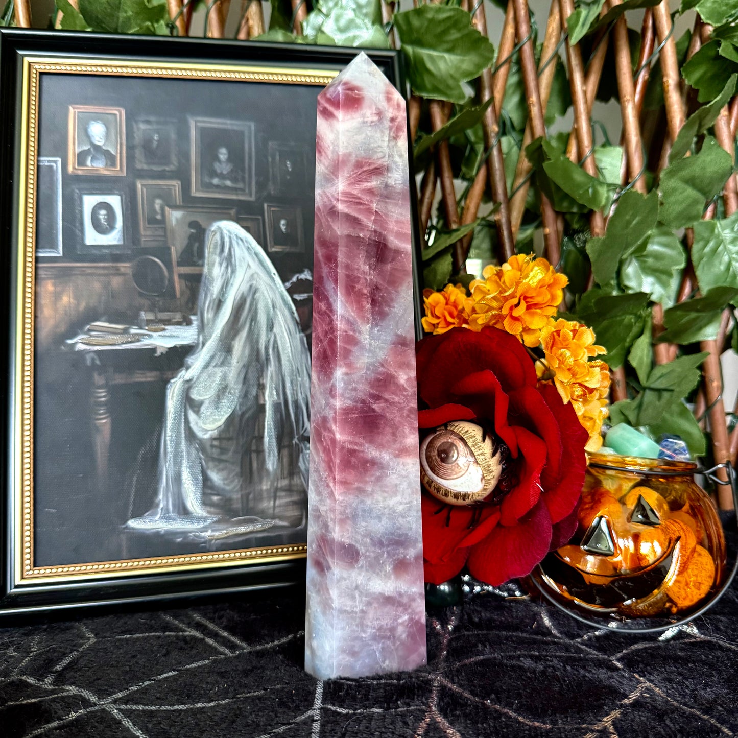 XL Purple Rose Quartz Tower, Heart Chakra, Emotional Healing