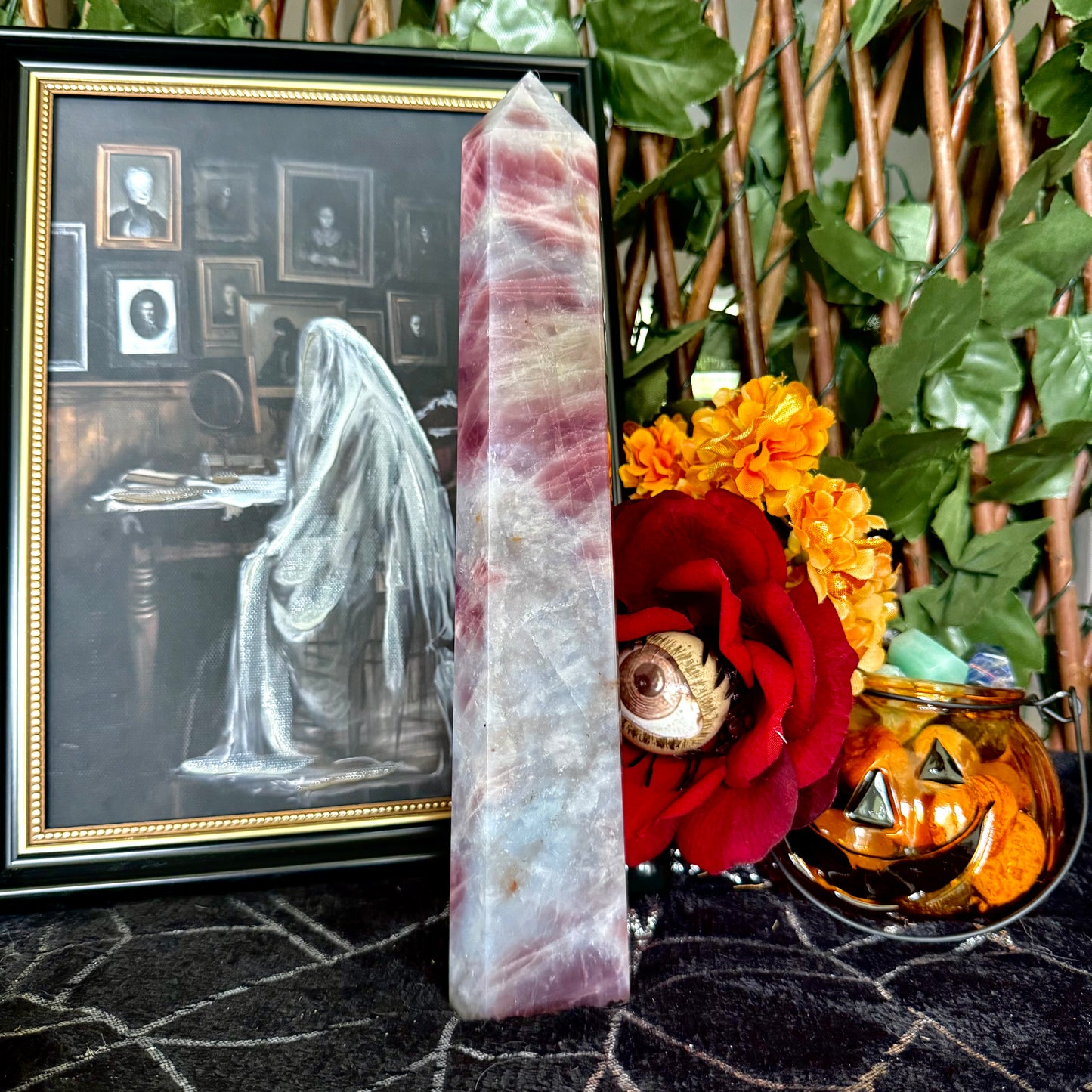 XL Purple Rose Quartz Tower, Heart Chakra, Emotional Healing
