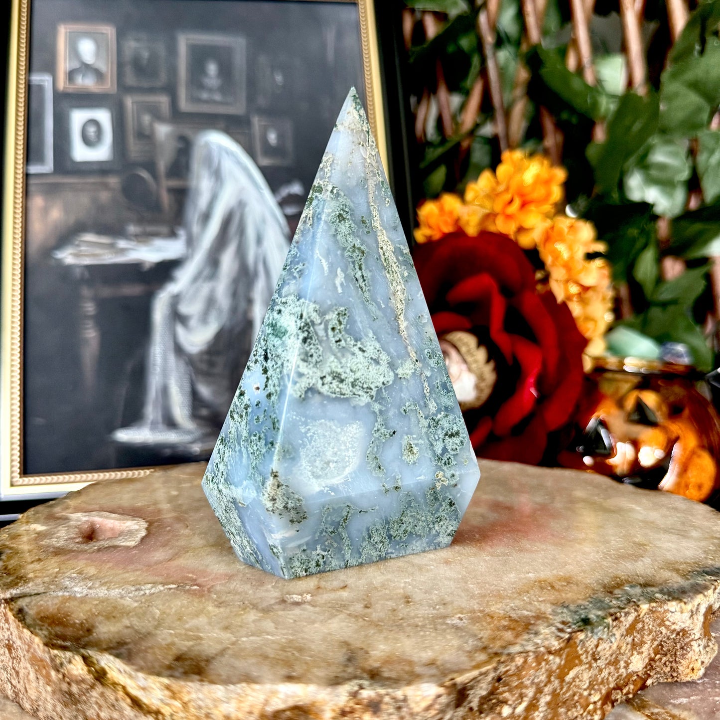 Moss Agate Diamond, New Beginnings, Creativity Stone