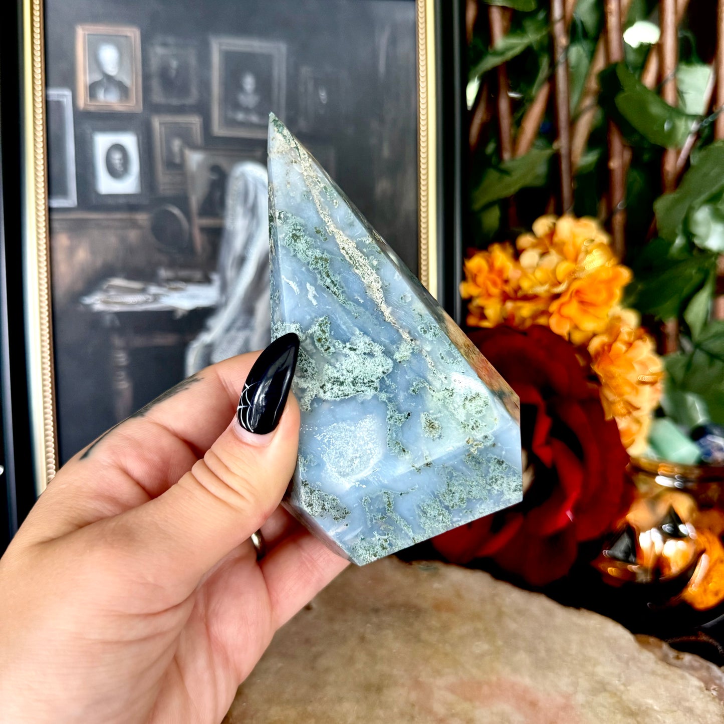 Moss Agate Diamond, New Beginnings, Creativity Stone