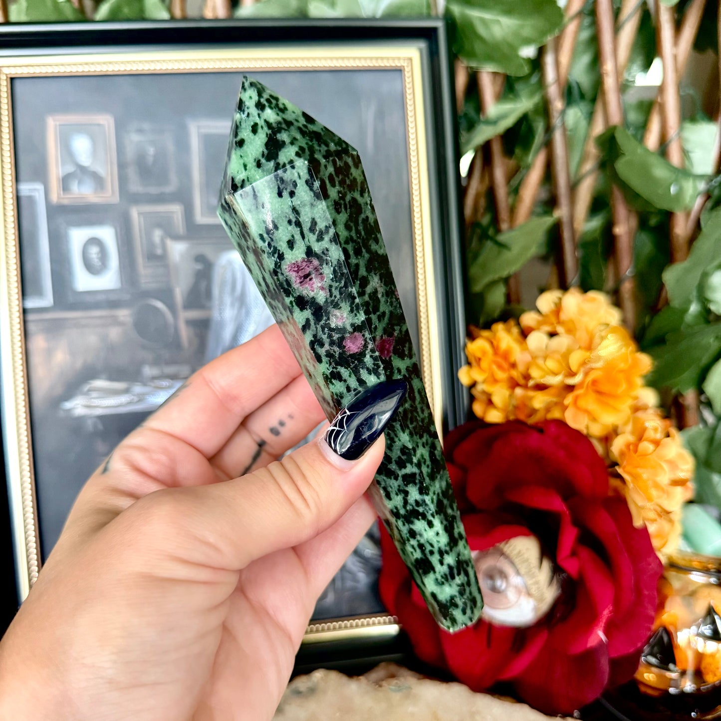 Ruby Zoisite Wand, Emotional Healing, Heart Chakra