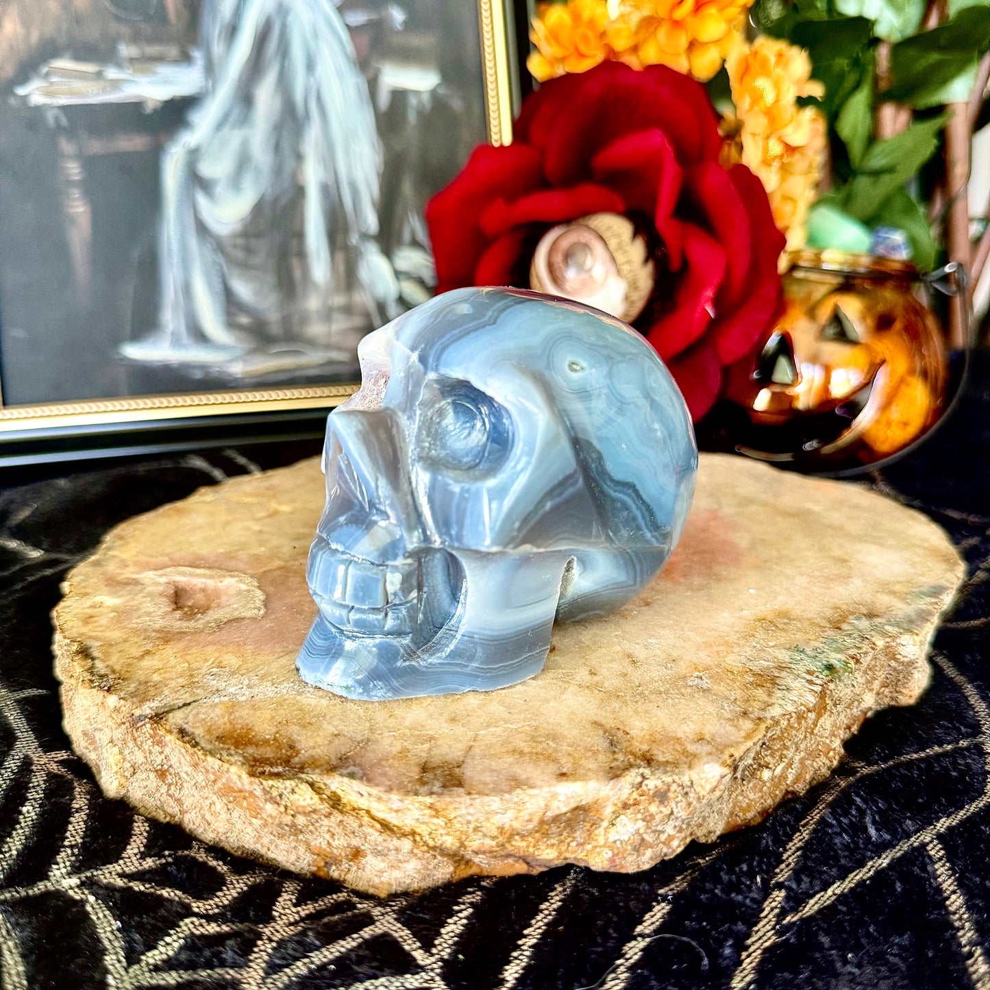 Druzy Amethyst & Blue Lace Agate, Nurturing Stone, Stress Relief