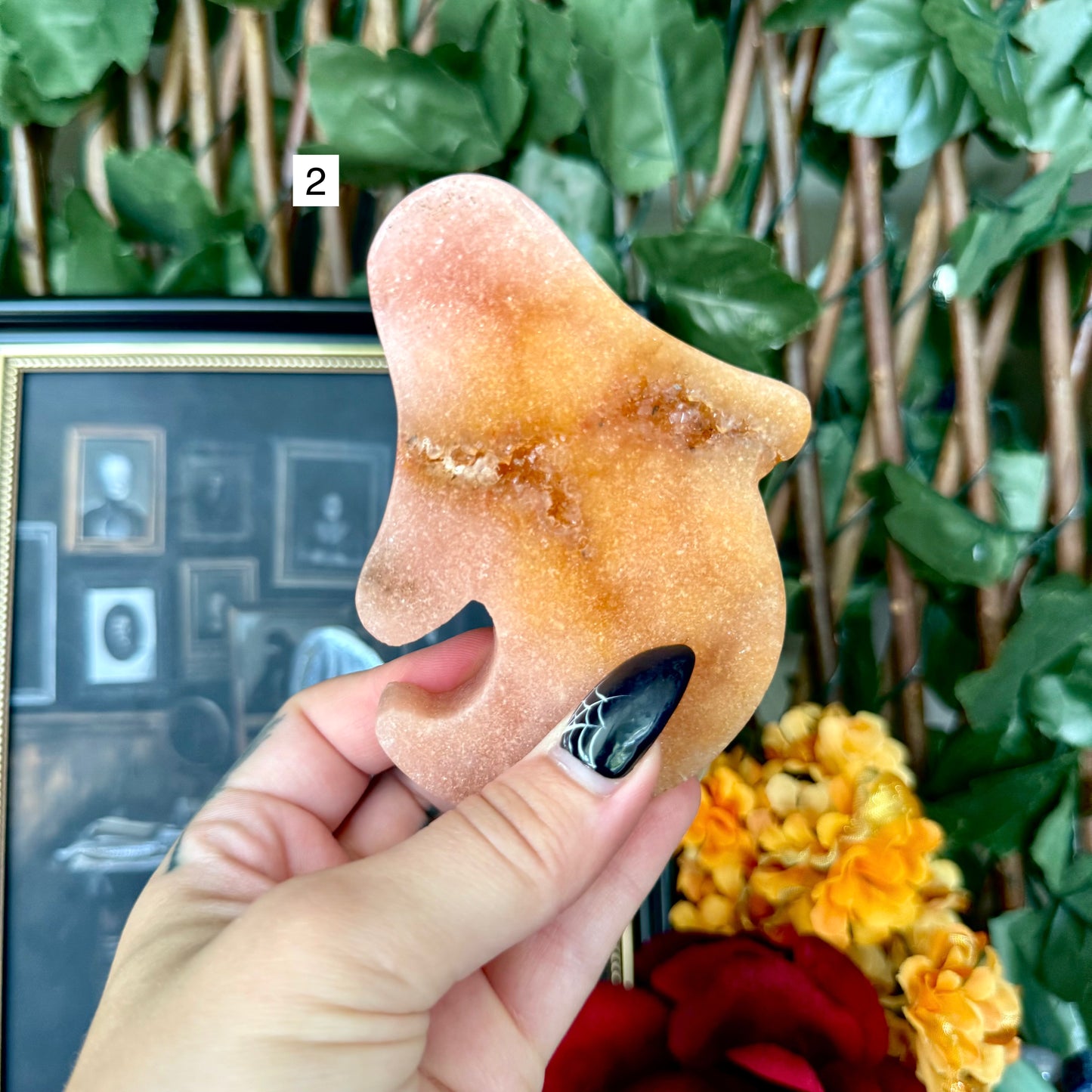 Druzy Pink Amethyst Carved Ghosty, Heart Chakra, New Beginnings Stone