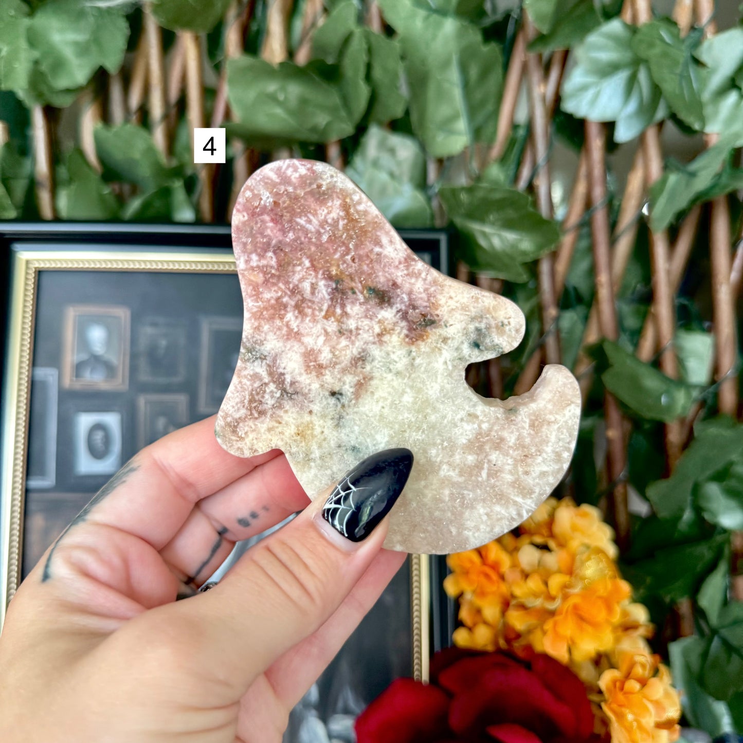 Druzy Pink Amethyst Carved Ghosty, Heart Chakra, New Beginnings Stone