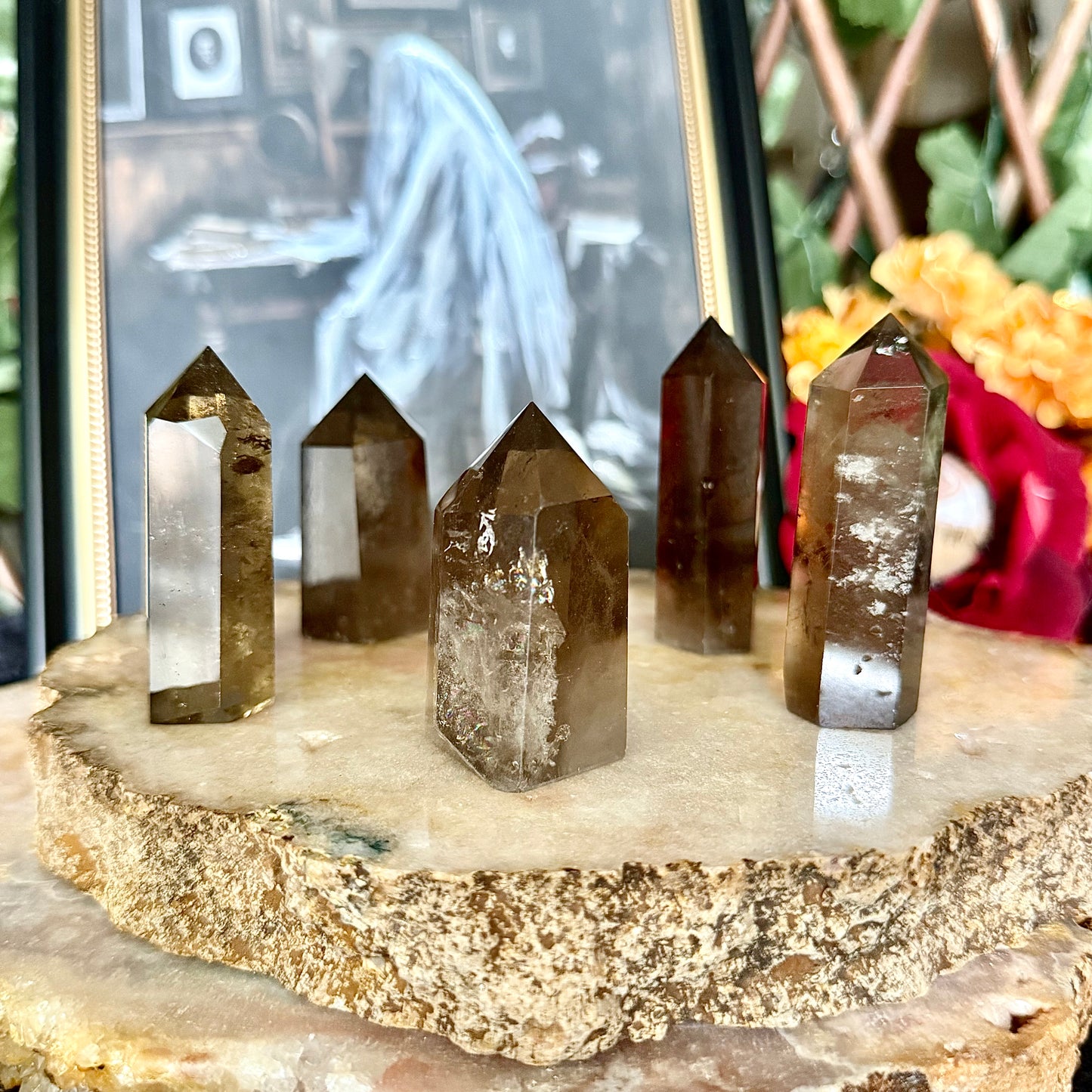 Smoky Quartz Tower, Grounding, Protection Stone