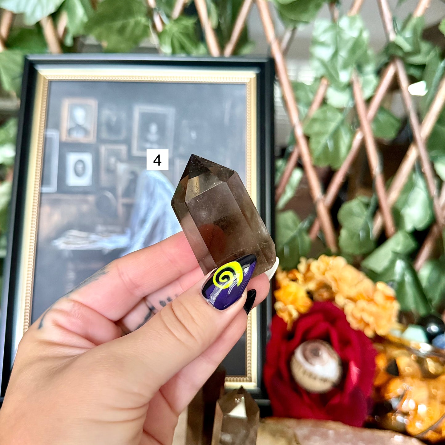 Smoky Quartz Tower, Grounding, Protection Stone