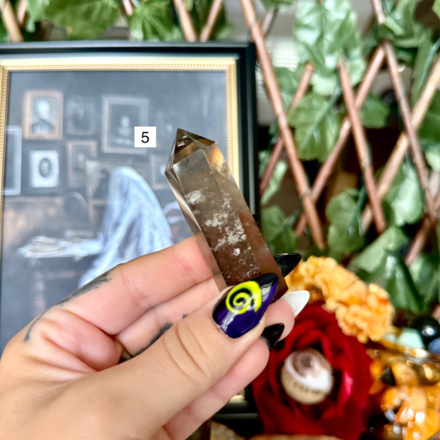 Smoky Quartz Tower, Grounding, Protection Stone