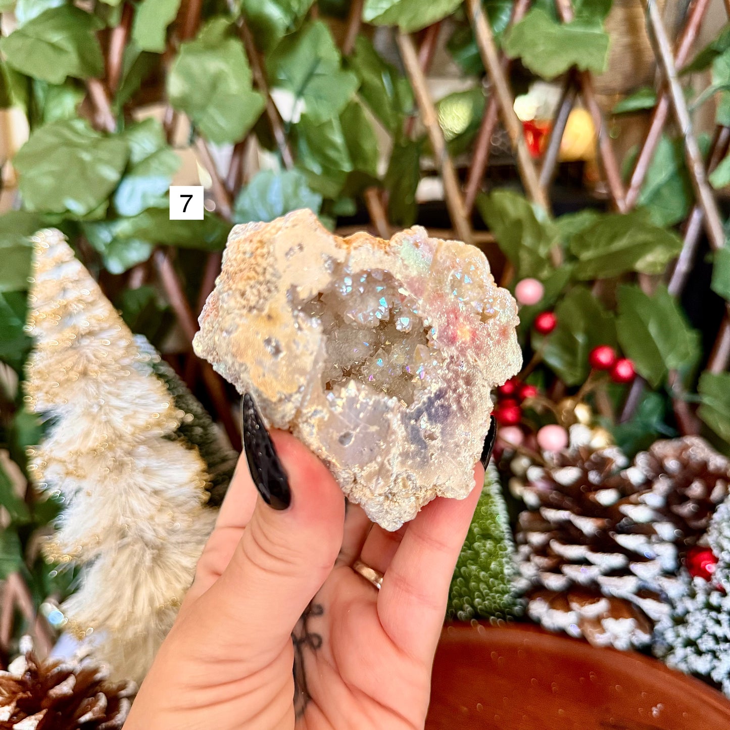 Angel Aura Quartz Geode, Master Healer, Manifestation Crystal