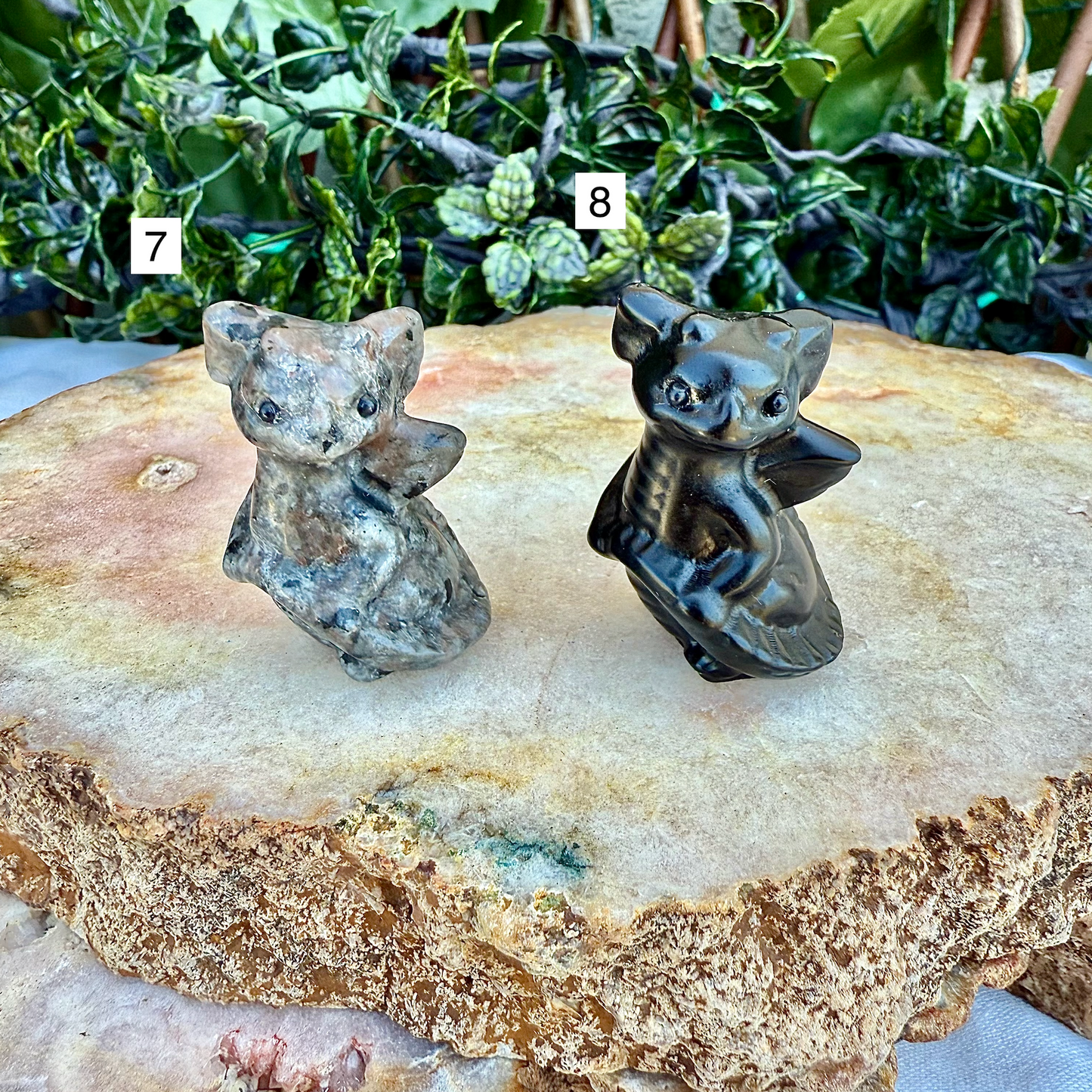 Small Carved Dragon, Assorted Crystals, Choose Your Own!