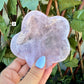 Rose Quartz Carved Flower Bowl, Self-Love & Healing Crystal