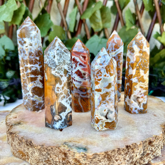 Druzy Brecciated Jasper & Agate Tower, Healing & Purification Stone