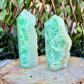 Large Druzy Mint Fluorite Tower, Detoxing & Negativity Stone