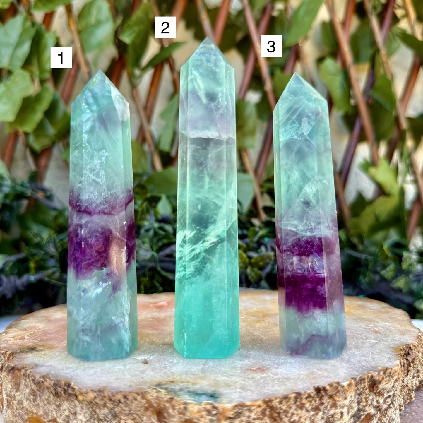 Mint Or Watermelon Fluorite Tower, Detoxing & Negativity Stone