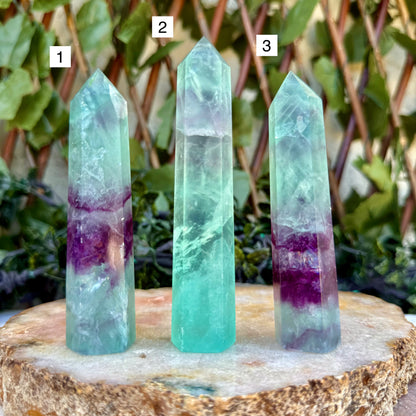Mint Or Watermelon Fluorite Tower, Detoxing & Negativity Stone