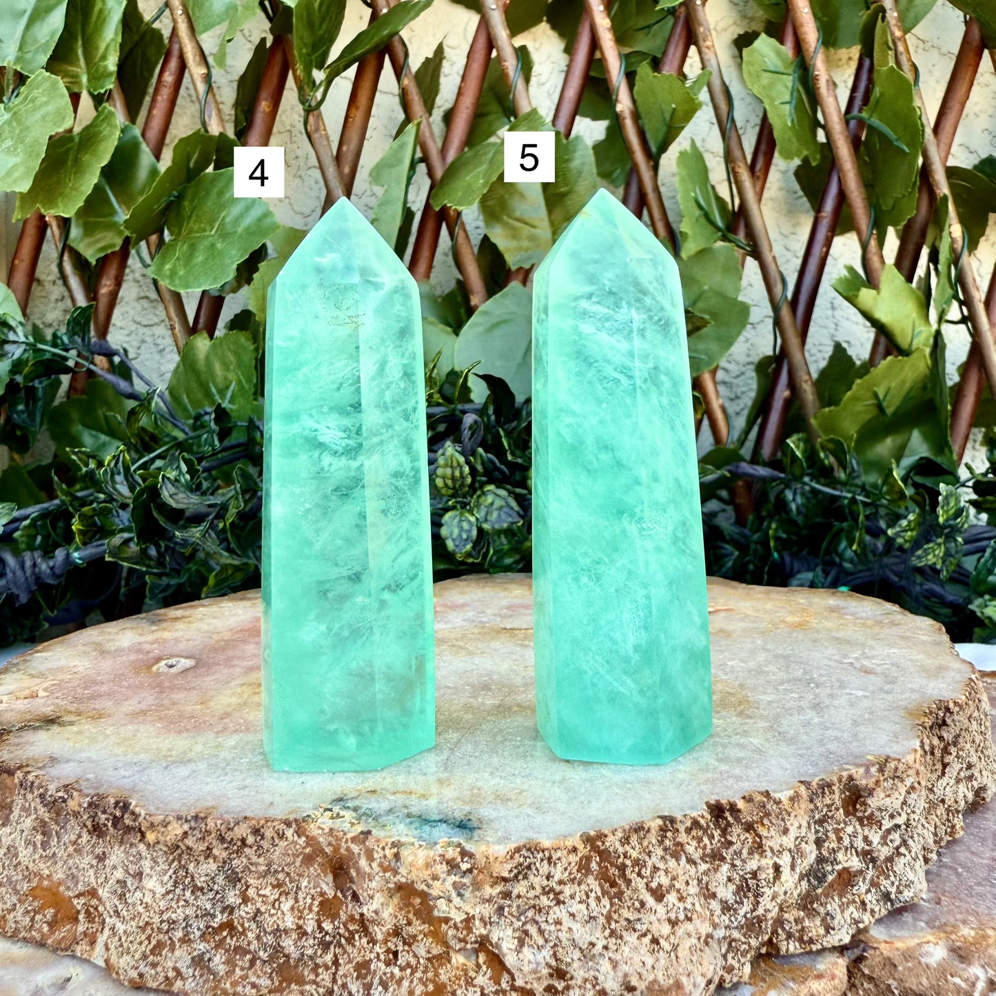 Mint Or Watermelon Fluorite Tower, Detoxing & Negativity Stone