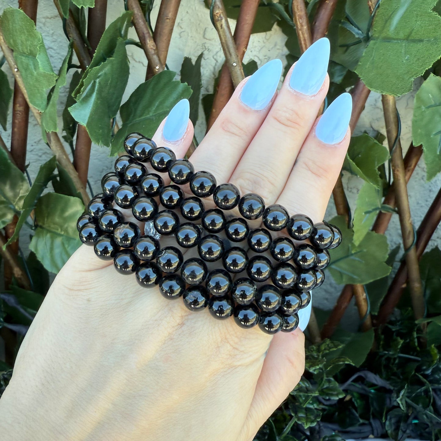 Black Tourmaline 8mm Bracelet, Protection Stone, Cleansing Crystal