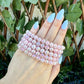 Angel Aura Rose Quartz 8mm Bracelet, Heart Chakra, High Vibrating