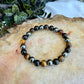 Protection 8mm Bracelet, Black Obsidian, Tigers Eye & Hematite