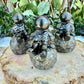 UV Reactive Carved Astronaut, Yooperlite & Black Obsidian