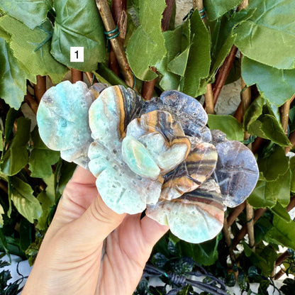 Amazonite Or Moss Agate Lotus Flower, Choose Your Own!