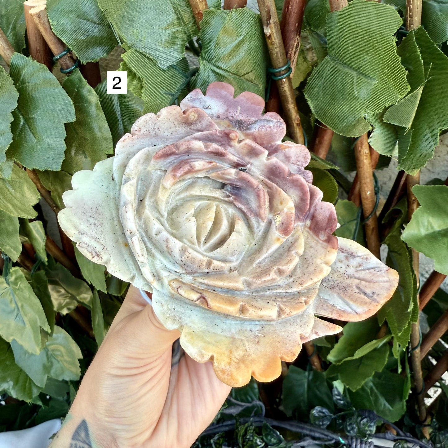 Amazonite Or Moss Agate Lotus Flower, Choose Your Own!