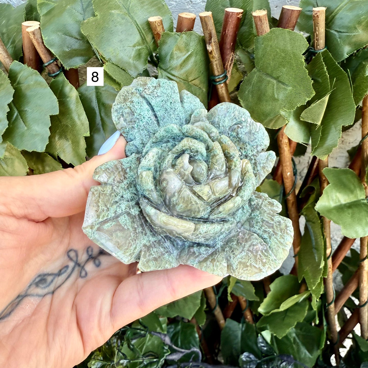 Amazonite Or Moss Agate Lotus Flower, Choose Your Own!