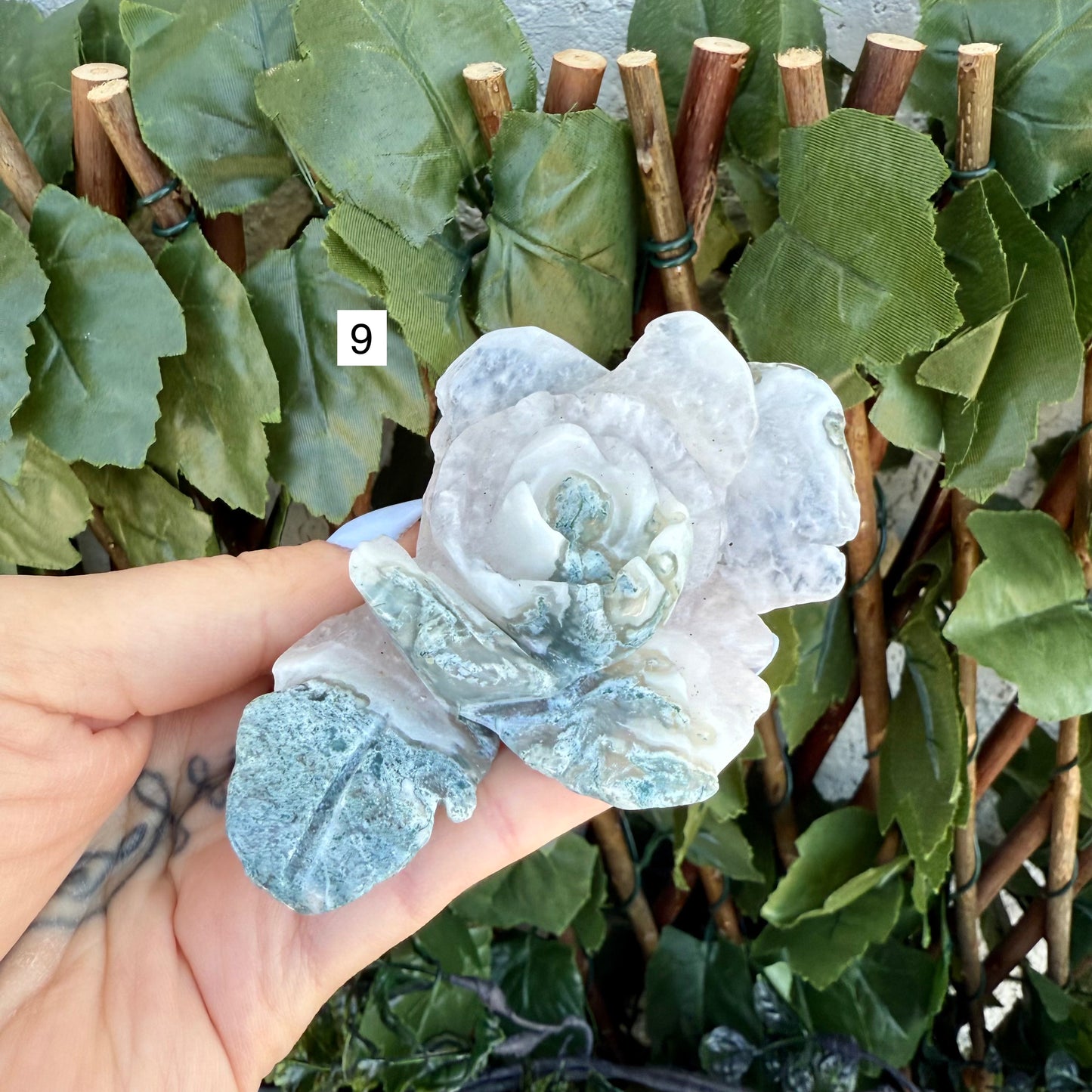 Amazonite Or Moss Agate Lotus Flower, Choose Your Own!