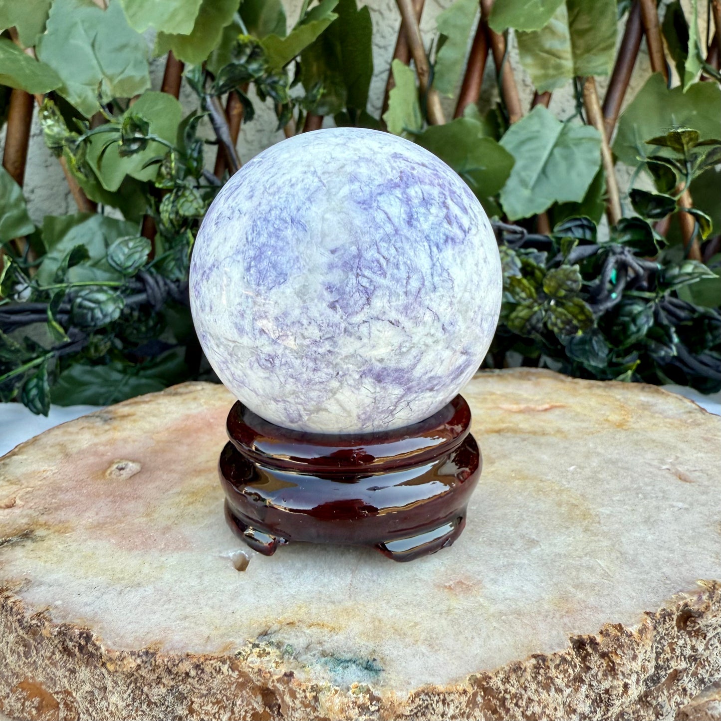 Lavender Jasper Sphere, Healing & Strength Crystal
