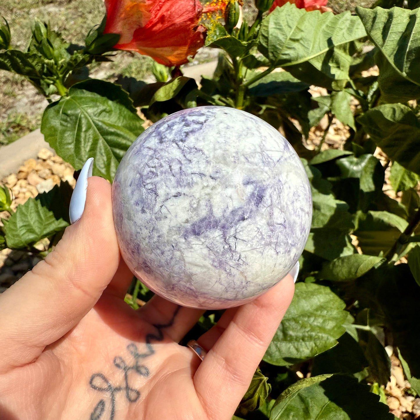 Lavender Jasper Sphere, Healing & Strength Crystal