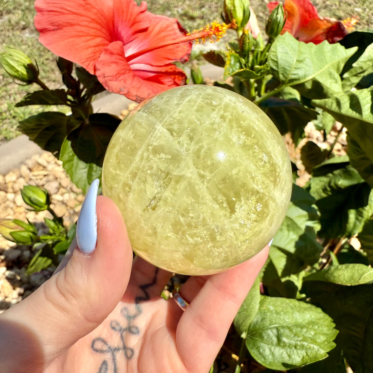 Rare Lemon Quartz Sphere, Master Healer, Meditation Stone