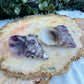 Assorted Carved Seashells, Fluorite, Amethyst, Strawberry Quarzt