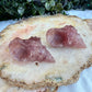 Assorted Carved Seashells, Fluorite, Amethyst, Strawberry Quarzt
