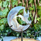 Druzy Blue Agate Carved Hummingbird With Stand, Grounding, Calming & Soothing