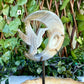 Druzy Blue Agate Carved Hummingbird With Stand, Grounding, Calming & Soothing