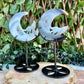 Druzy Blue Agate Carved Wolf With Stand, Grounding, Calming & Soothing