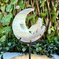 Druzy Blue Agate Carved Wolf With Stand, Grounding, Calming & Soothing