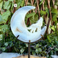 Druzy Blue Agate Carved Wolf With Stand, Grounding, Calming & Soothing